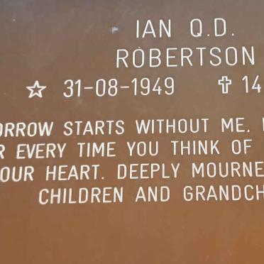 ROBERTSON Ian Q.D. 1949-2010