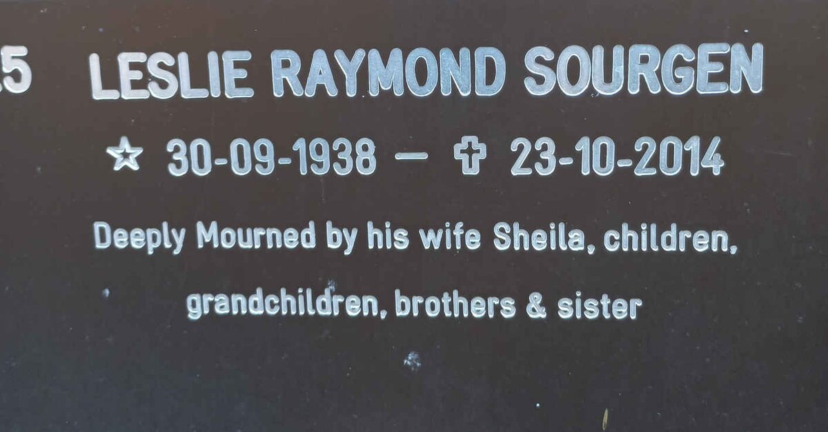SOURGEN Leslie Raymond 1938-2014