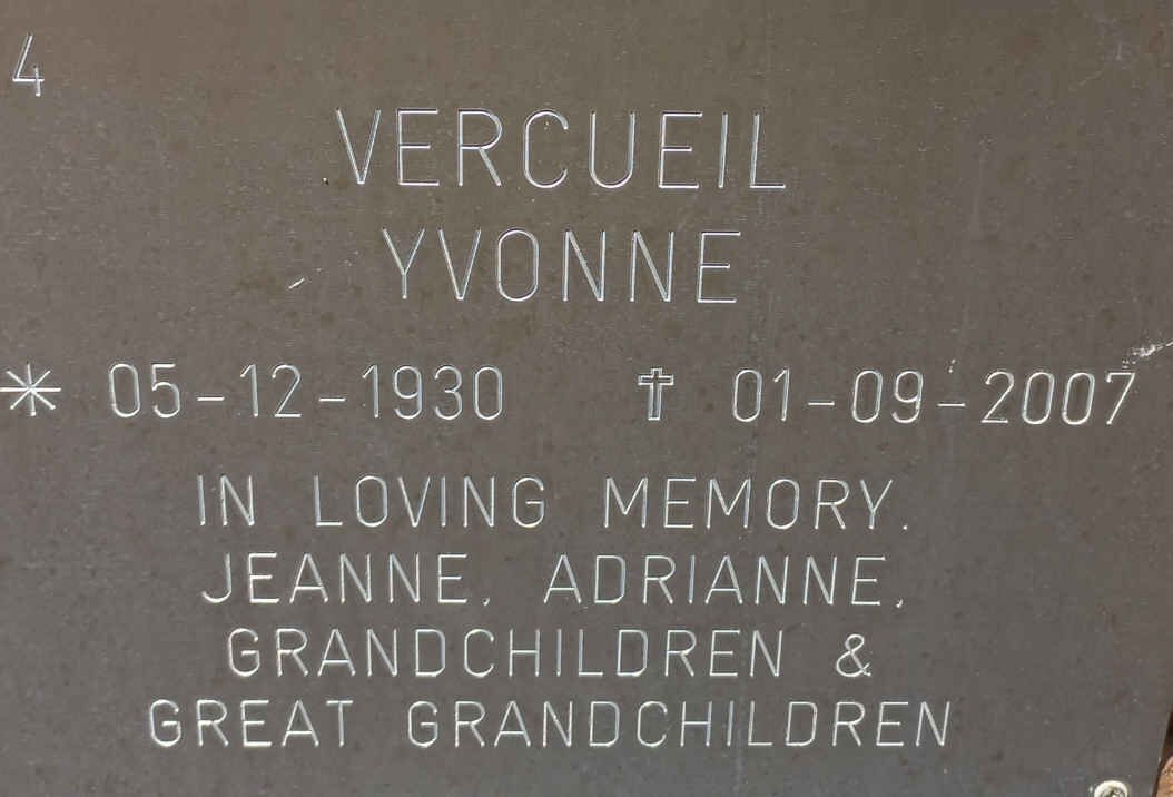 VERCUEIL Yvonne 1930-2007