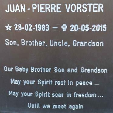 VORSTER Juan-Pierre 1983-2015