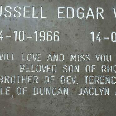 WHITBY Russell Edgar 1966-2008