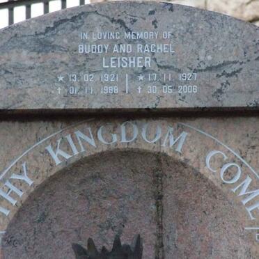 LEISHER Buddy 1921-1988 &amp; Rachel 1927-2006 
