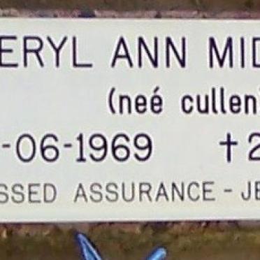 MIDDLETON Cheryl Ann nee CULLEN 1969-2004