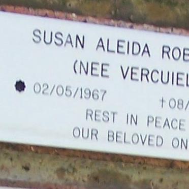 ROBBERTS Susan Aleida nee VERCUIEL 1967-2011