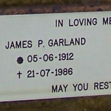 GARLAND James P. 1912-1986 &amp; Patricia 1918-1997