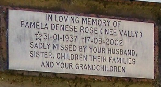 ROSE Pamela Denese nee VALLY 1937-2002