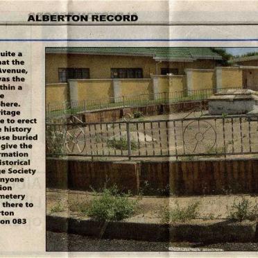 6. Newspaper clipping - Alberton Record