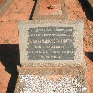 BOTHA Susanna Maria Sophia nee ENGELBRECHT 1877-1962