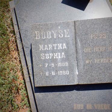 BOOYSE Martha Sophia 1909-1980