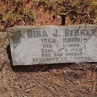 BEKKER Dina J. nee HORN 1888-1955