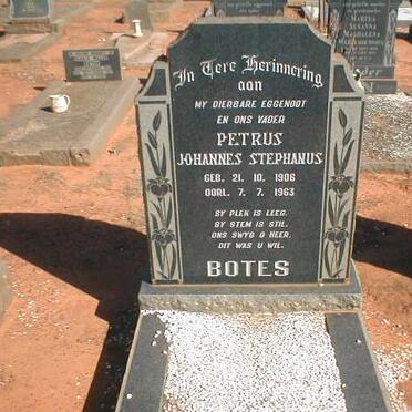 BOTES Petrus Johannes Stephanus 1906-1963