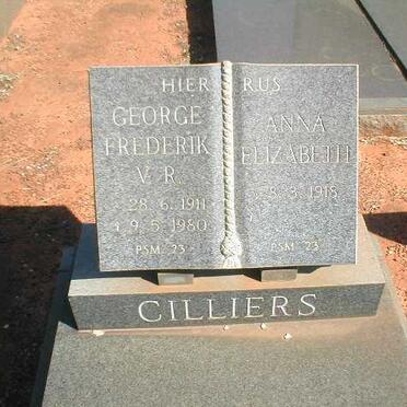 CILLIERS George Frederik V.R. 1911-1980 &amp; Anna Elizabeth 1918-