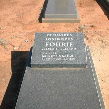 FOURIE Gerhardus Lodewiekus 1919-1990