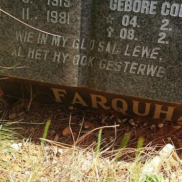 FARQUHAR Charles William 1915-1981 &amp; Cathrina Levina Opperman COERTZE 1918-2011