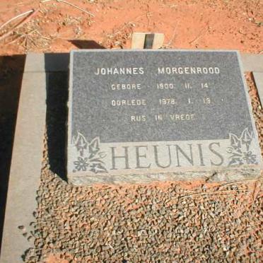 HEUNIS Johannes Morgenrood 1900-1978