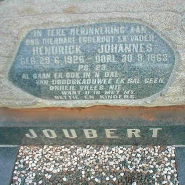 JOUBERT Hendrik Johannes 1926-1963