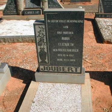 JOUBERT Maria Elizabeth geb. RAUBENHEIMER 1912-1968