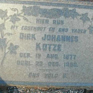 KOTZE Dirk Johannes 1877-1952