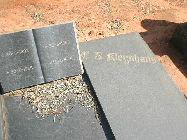 KLEYNHANS C.S. 1899-1979