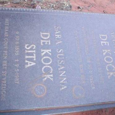 KOCK  Arend Josias, de 1896-1967 &amp; Sara Susanna SITA 1898-1987