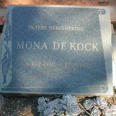 KOCK  Mona, de 1930-1979