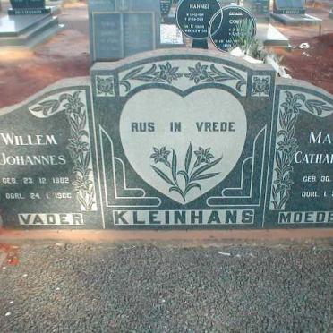 KLEINHANS Willem Johannes 1882-1966 &amp; Martha Catharina S.R. 1889-1975