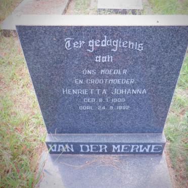 MERWE Petrus Johannes, van der 1889-1970 &amp; Henrietta Johanna 1900-1992