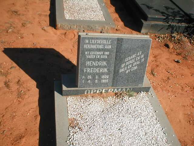 OPPERMAN Hendrik Frederik 1920-1989