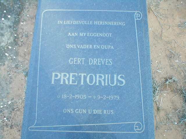 PRETORIUS Gert Dreves 1905-1979