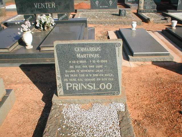 PRINSLOO Gerhardus Martinus 1898-1968
