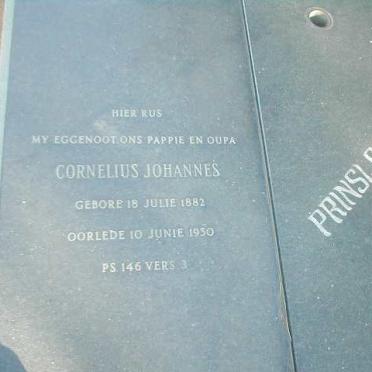 PRINSLOO Cornelius Johannes 1882-1950 &amp; Catharina Maria 1887-1984 