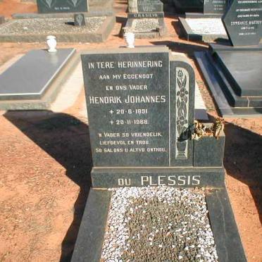 PLESSIS Hendrik Johannes, du 1891-1968