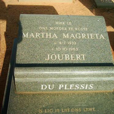 PLESSIS Martha Magrieta,du nee JOUBERT 1932-1983