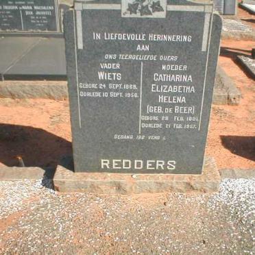REDDERS Wiets 1869-1956 &amp; Catharina Elizabetha Helena DE BEER 1891-1957