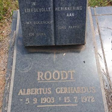 ROODT Albertus Gerhardus 1903-1972 &amp; Johanna Maria VAN NIEUWENHUIZEN 1907-1997