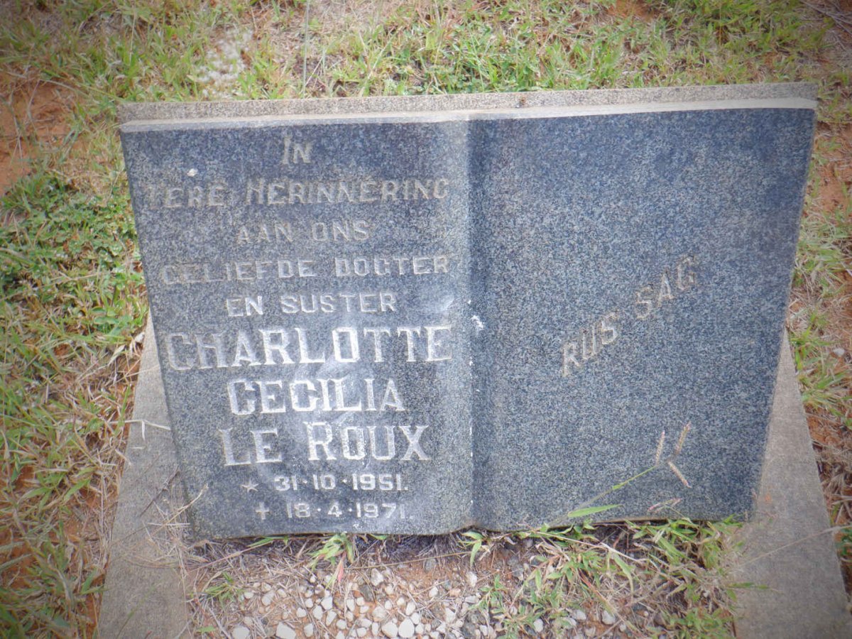 ROUX Charlotte Cecilia, le 1951-1971