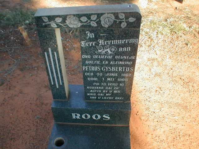 ROOS Petrus Gysbertus 1962-1963