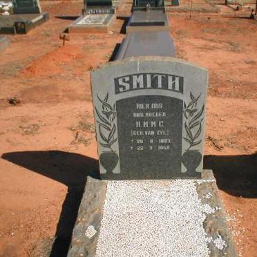SMITH H.M.M.C. nee VAN ZYL 1883-1958
