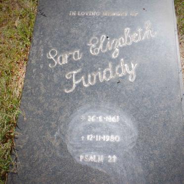 TWIDDY Sara Elizabeth 1961-1980