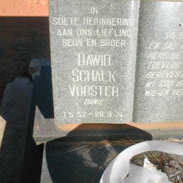 VORSTER Dawid Schalk 1952-1974