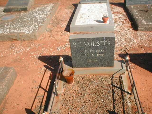 VORSTER P.J. 1903-1955