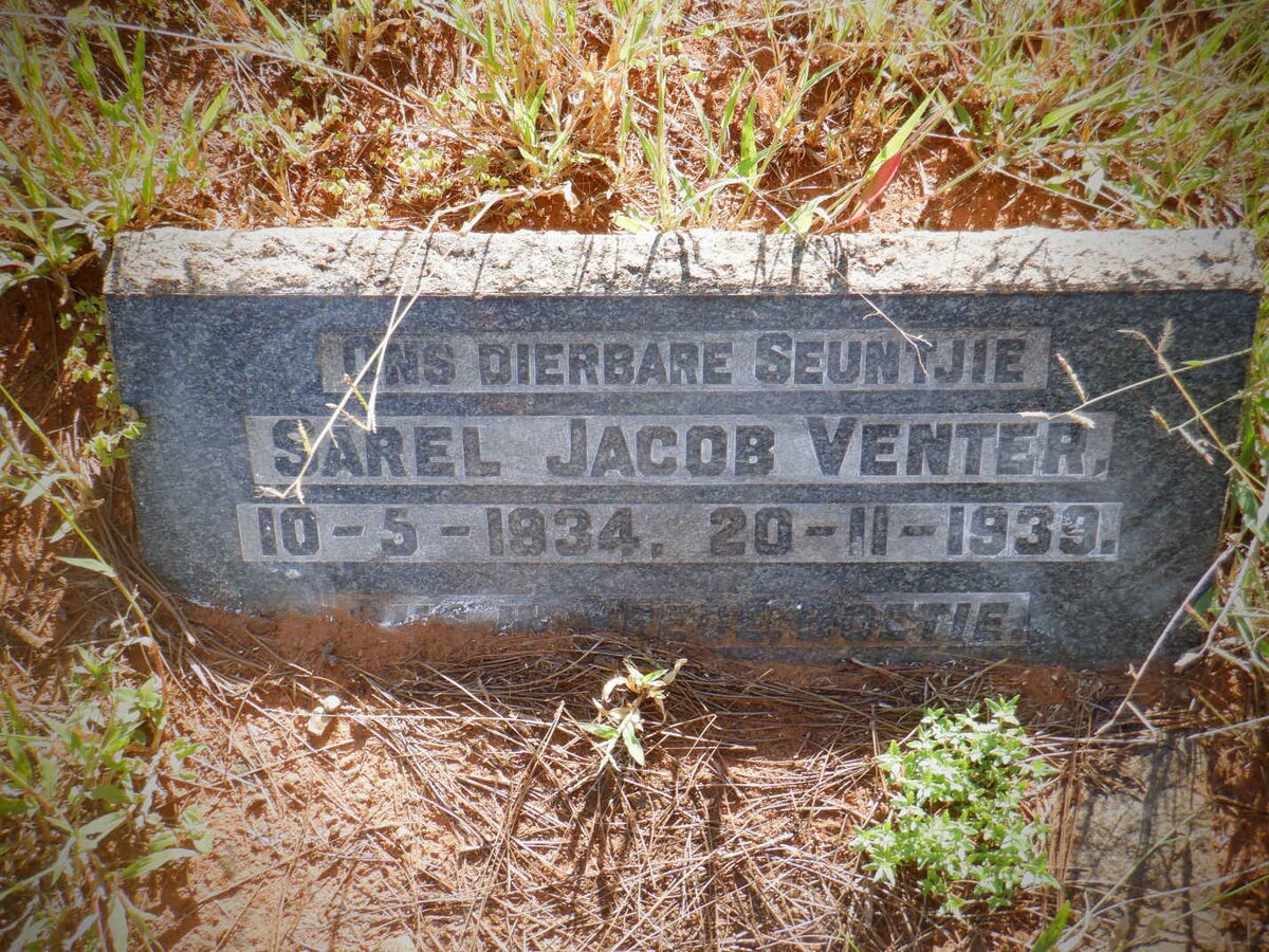 VENTER Sarel Jacob 1934-1939