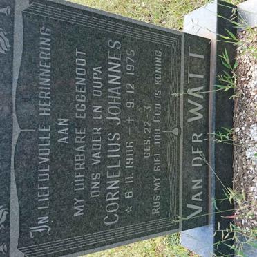 WATT Cornelius Johannes, van der 1906-1975
