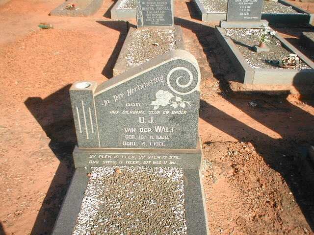 WALT B.J., van der 1928-1961