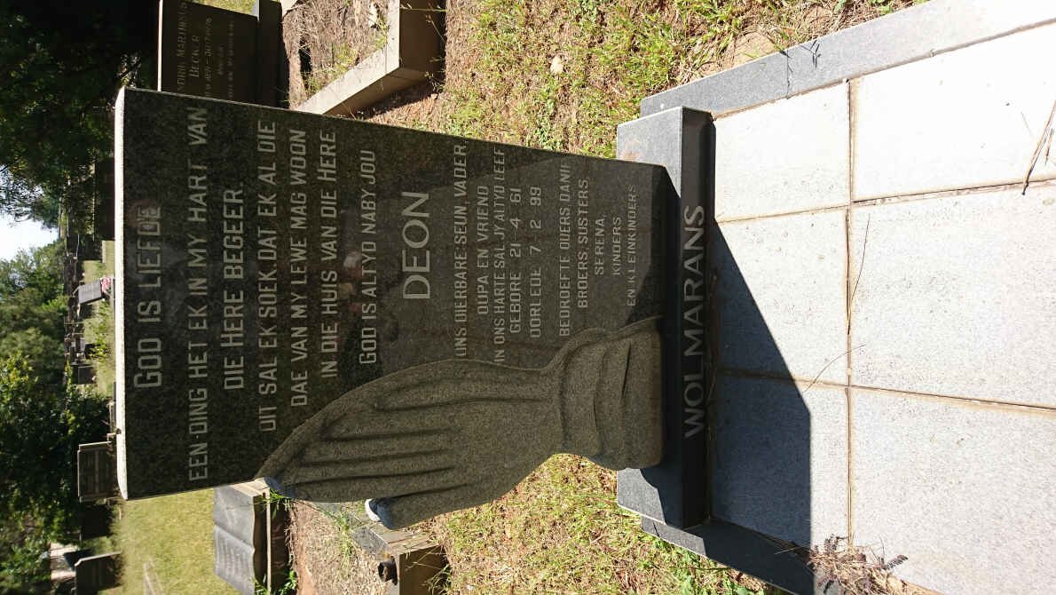 WOLMARANS Deon 1961-1999