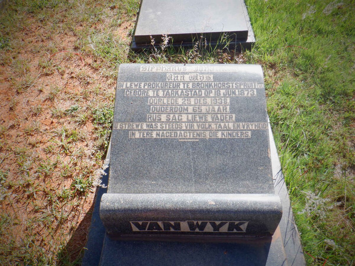 WYK Stephanus Johannes, van 1873-1938