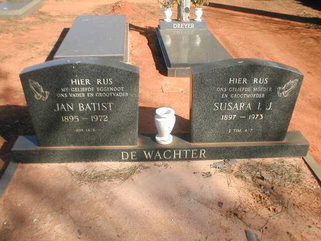 WACHTER Jan Batist, de 1895-1972 &amp; Susara I.J. 1897-1973