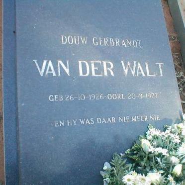 WALT Douw Gerbrandt, van der 1926-1977