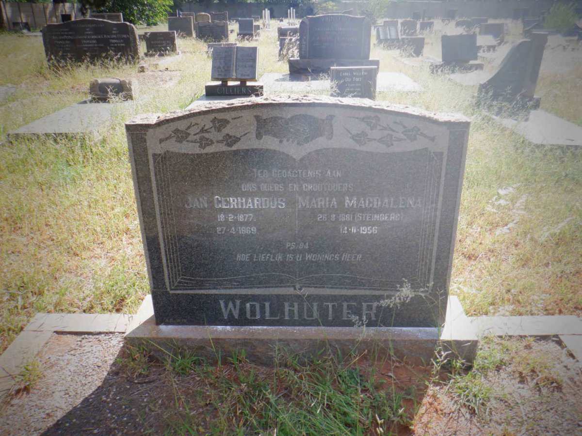 WOLHUTER Jan Gerhardus 1877-1969 &amp; Maria Magdalena STEINBERG 1881-1956