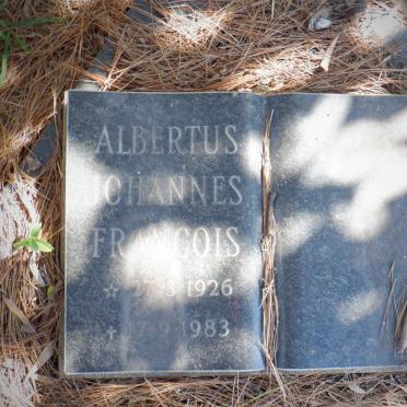 ? Albertus Johannes Francois 1926-1983